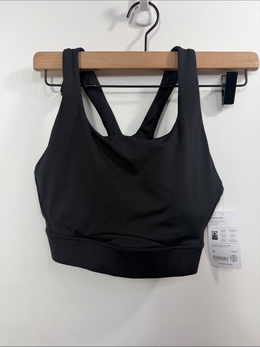 Athleta Interval bra black size small.NWT
